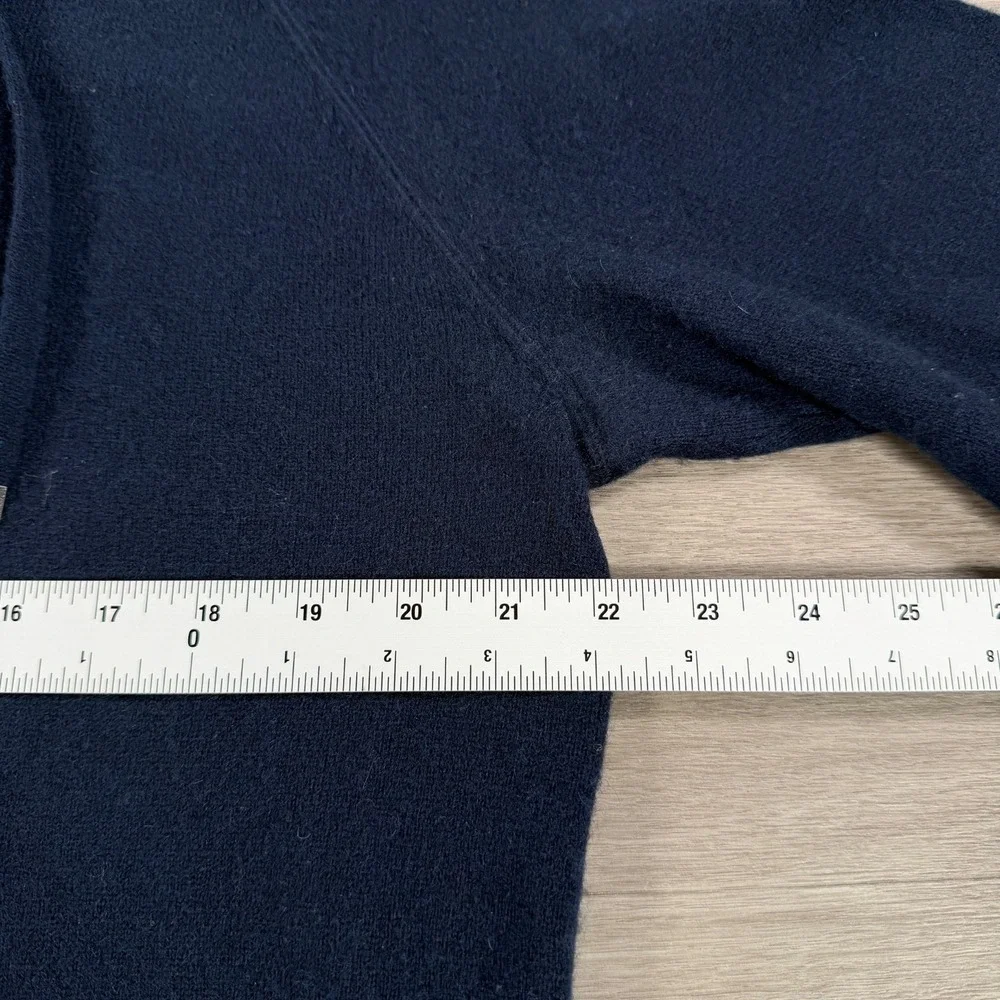 Ron Dorff Cashmere Sweater Hoodie XL Navy Blue Long Sleeve Hood